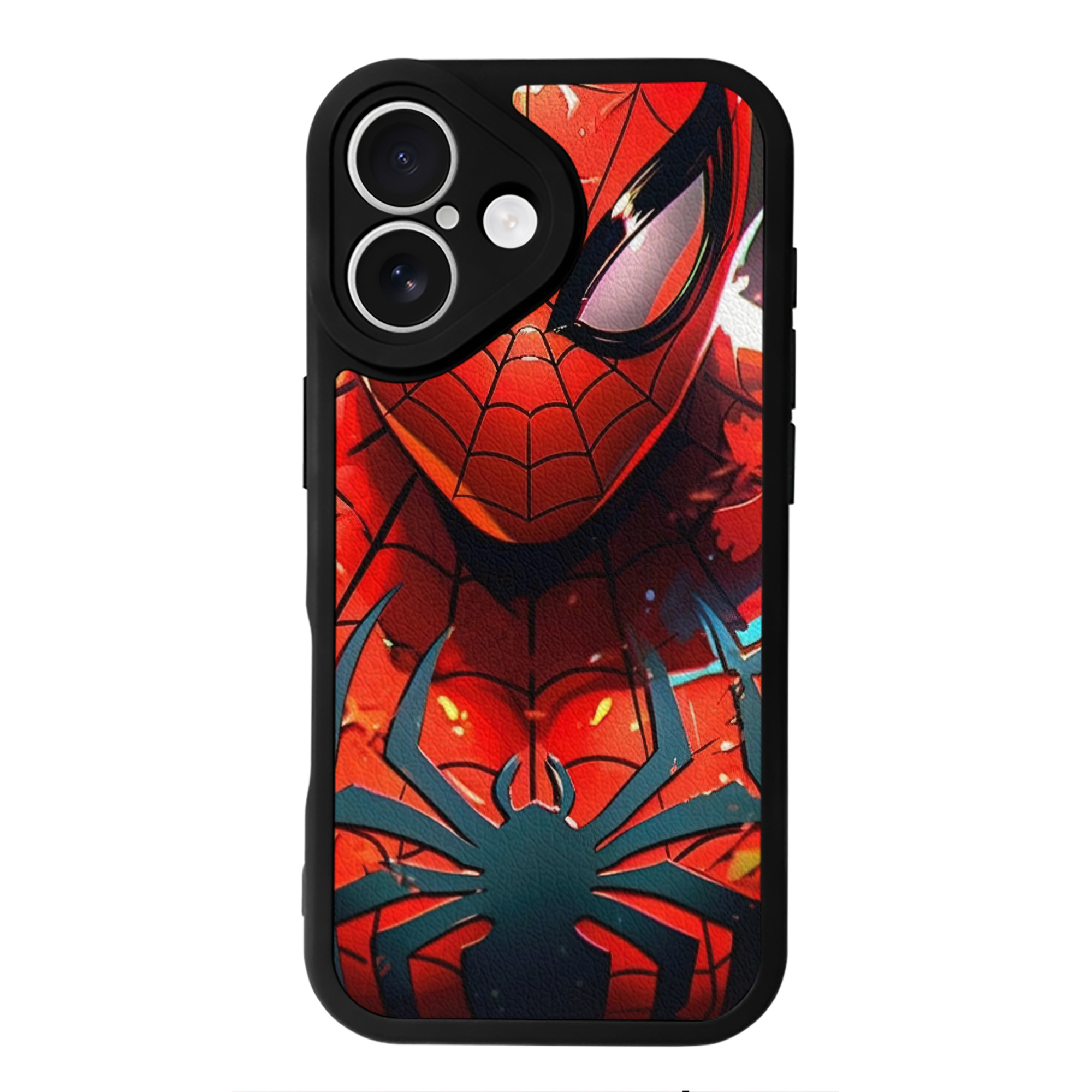 Spider Man スパイダーマン 【iPhone 16シリーズ対応】シリコンスマホケース（レザー調） 材質：シリコン